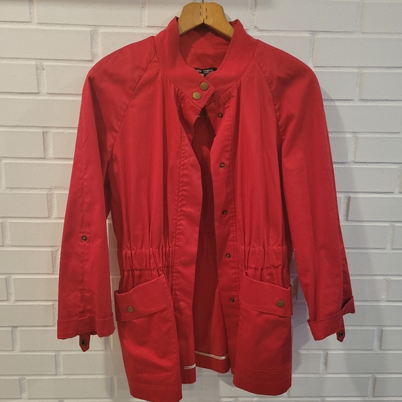 Mario Serrani vintage red jacket size 4 retro cotton spandex women's - Picture 1 of 5